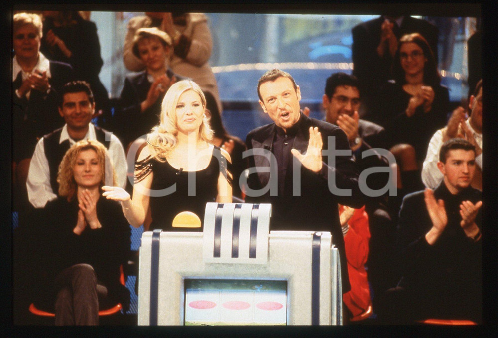 35mm vintage slide* 1998 ITALIA 1 AMADEUS Laura FREDDI conducono IL QUIZZONE *13