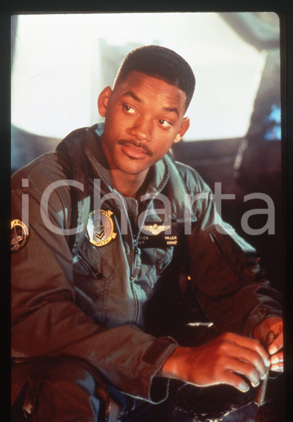 Fotografia d epoca originale 35mm vintage slide 1996 INDEPENDENCE DAY Will SMITH in una scena del film 1