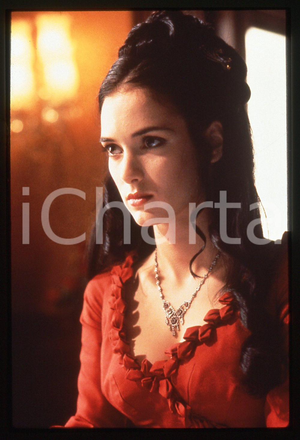 Fotografia d epoca originale 35mm vintage slide 1992 DRACULA DI BRAM STOKER Winona RYDER in una scena 1