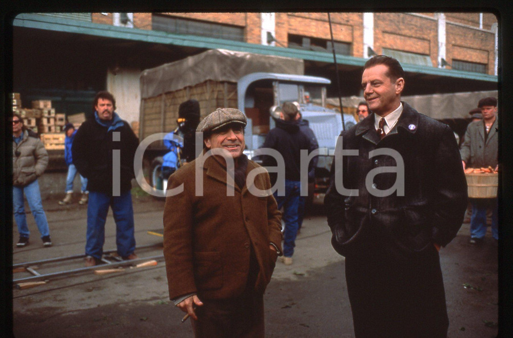 35mm vintage slide* 1992 HOFFA Jack NICHOLSON e Danny DEVITO sul set del film