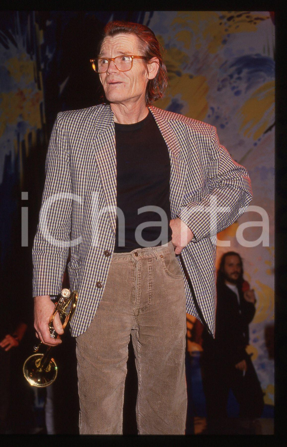 35mm vintage slide* 1988 ROMA (?) Chet BAKER ritratto durante un concerto (3)