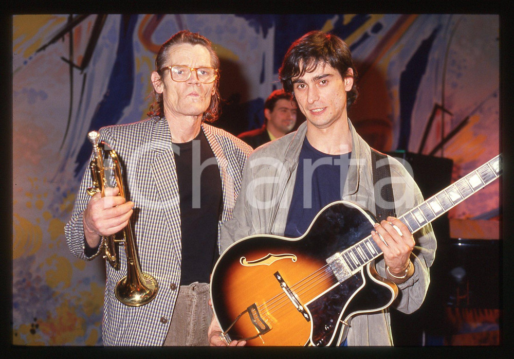 35mm vintage slide* 1988 ROMA (?) Chet BAKER e Nino BUONOCORE Ritratto musicisti