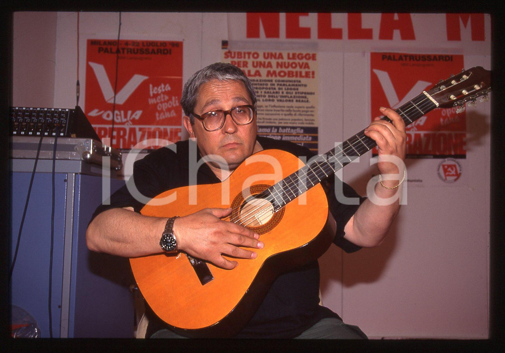 35mm vintage slide* 1996 MILANO Ivan DELLA MEA ritratto al PALATRUSSARDI (2)