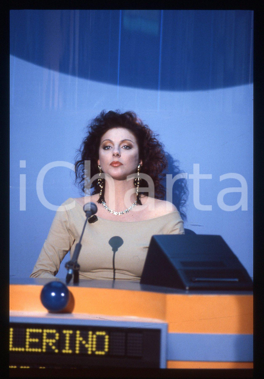 35mm vintage slide* 1991 CANALE 5 Pierangela VALLERINO concorrente a TELEMIKE *7