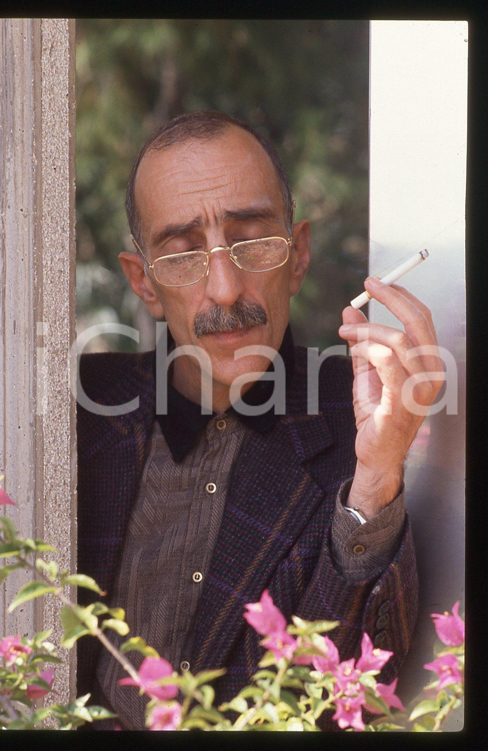 35mm vintage slide* 1995 VENEZIA João César MONTEIRO ritratto con sigaretta