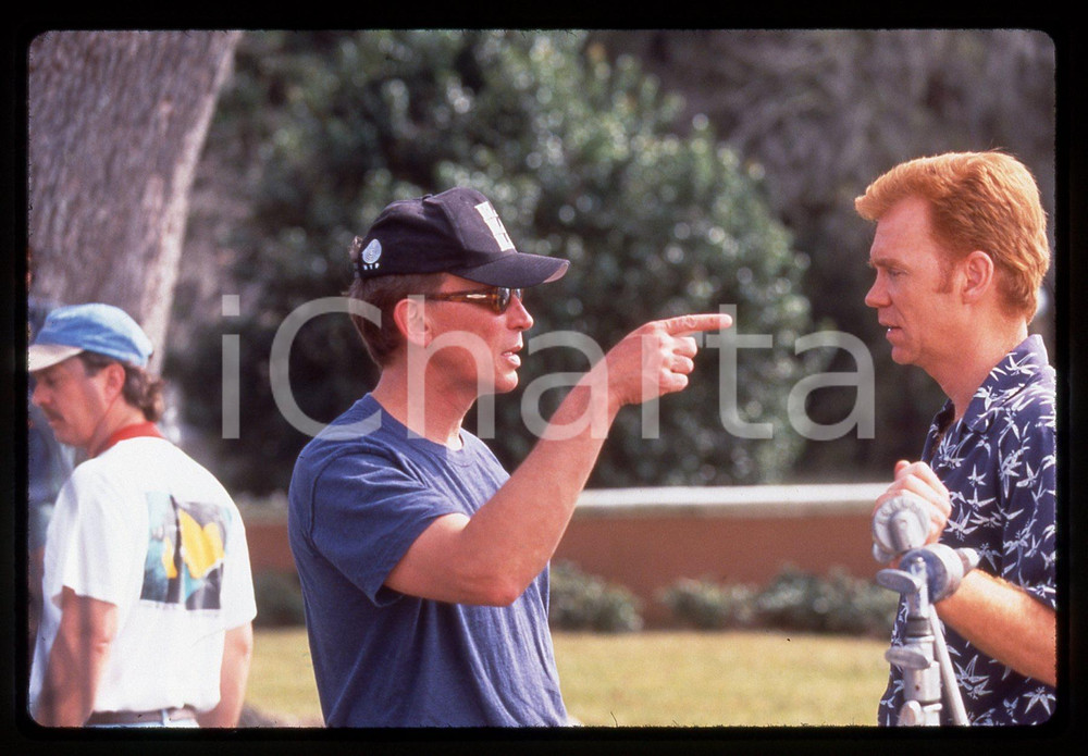 35mm vintage slide* 1997 GOLD COAST David CARUSO e Peter WELLER sul set del film
