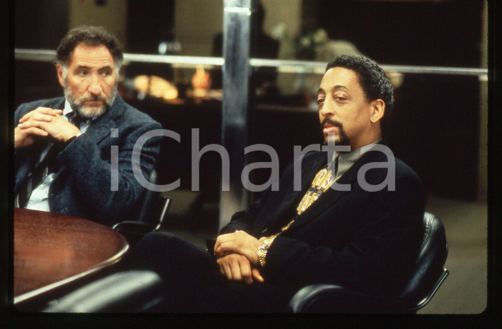 35mm vintage slide* 1997 COLOR OF JUSTICE Judd HIRSCH e Gregory HINES - Scena