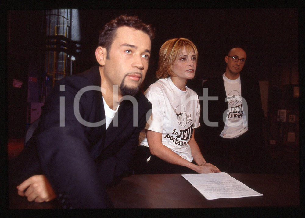 35mm vintage slide* 1998 LE IENE Fabio VOLO Simona VENTURA e Peppe QUINTALE