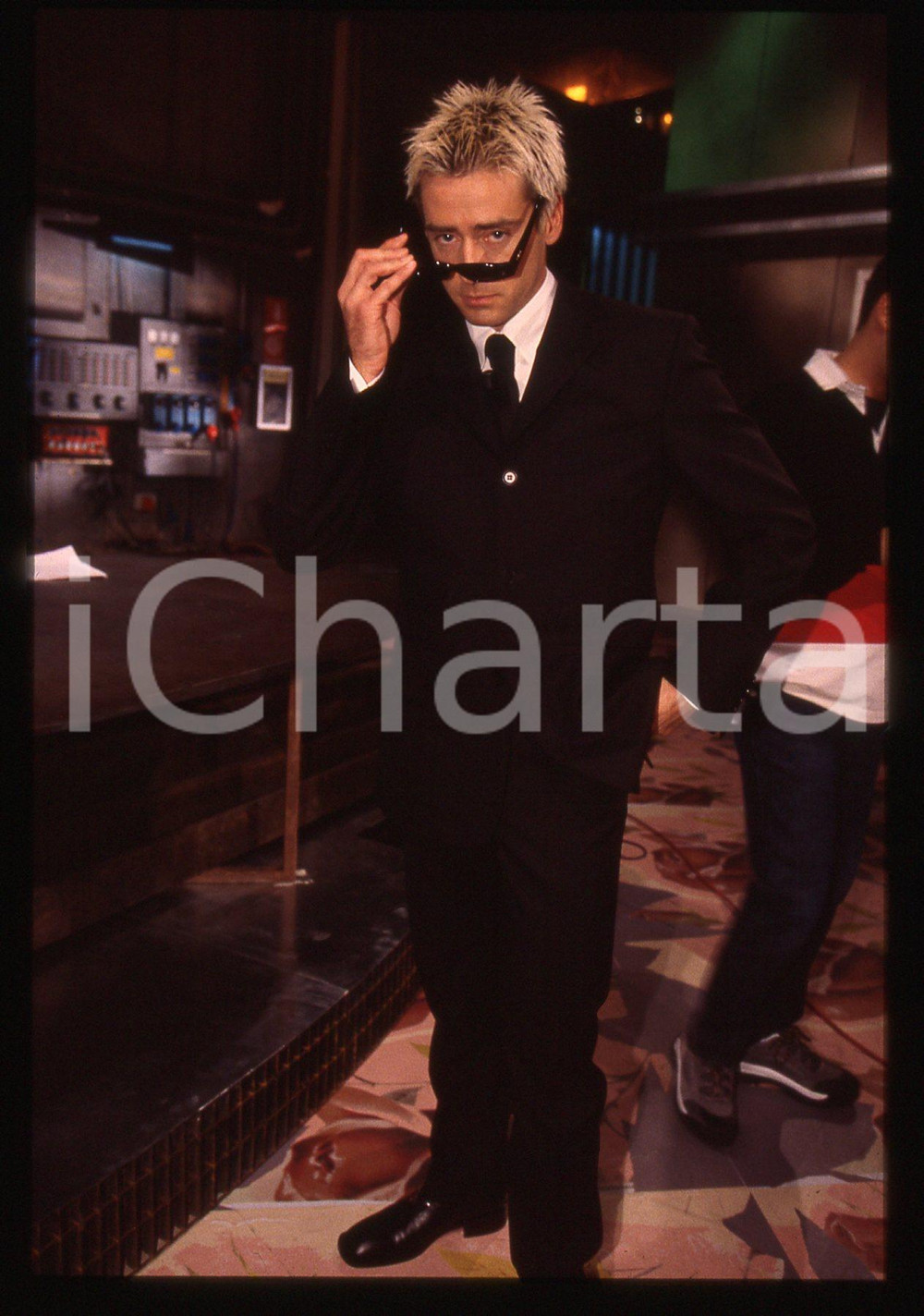 35mm vintage slide* 1998 ITALIA 1 Andrea PELLIZZARI durante programma LE IENE *3