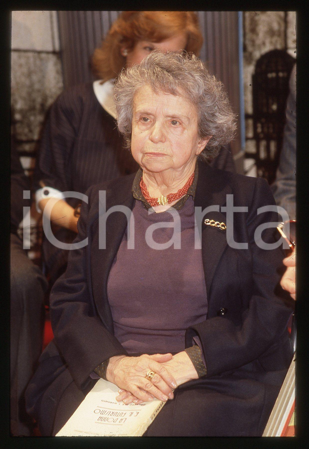 Fotografia d epoca originale 35mm vintage slide 1985ca ARTE FUTURISMO Maria Sara GORETTI Ritratto scrittrice 1