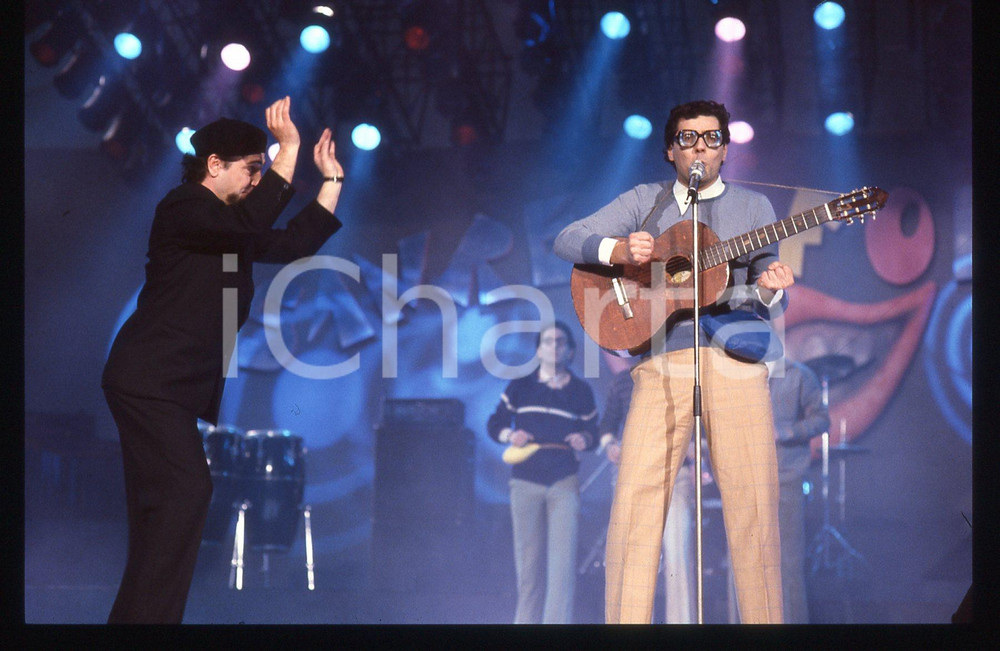 35mm vintage slide* 1990ca SANREMO Roberto MALANDRINO e Paolo Maria VERONICA