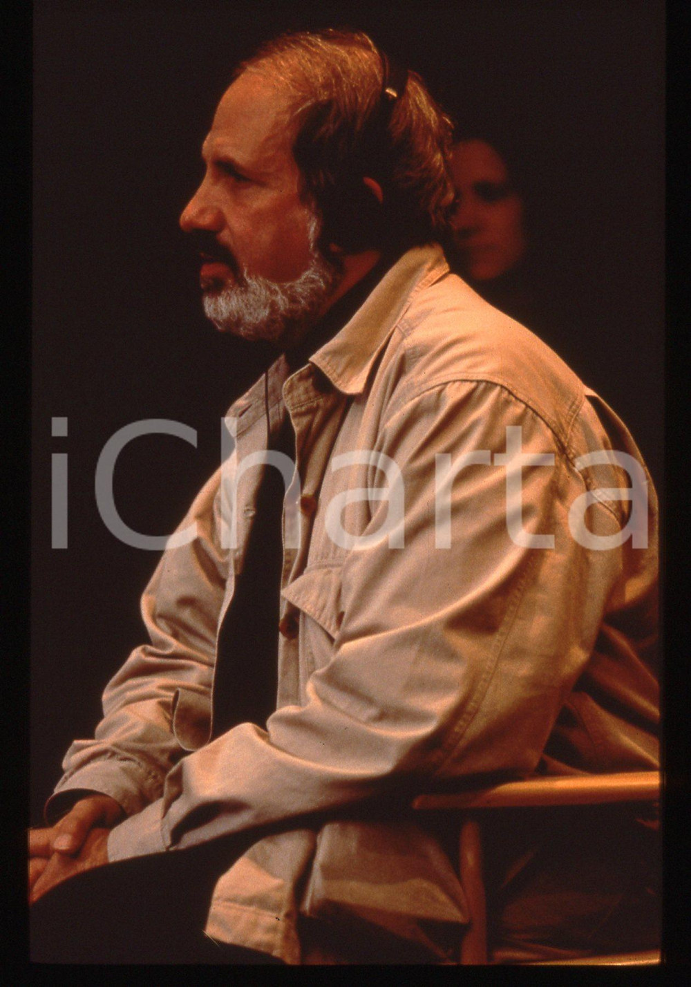35mm vintage slide*1992 RAISING CAIN Brian DE PALMA Ritratto del regista sul set