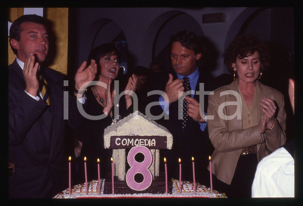 35mm vintage slide* 1990ca PIACENZA Marina FIORDALISO Corinne CLERY al COMOEDIA
