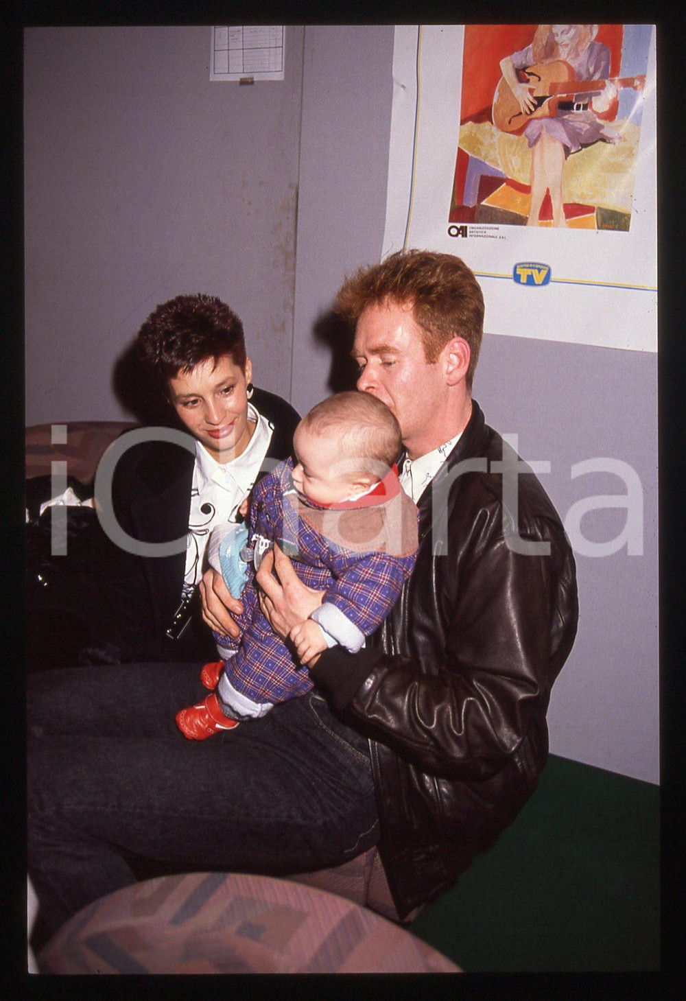 35mm vintage slide*1985ca MUSICA Tony BOWERS SIMPLY RED - TV Sorrisi e Canzoni *