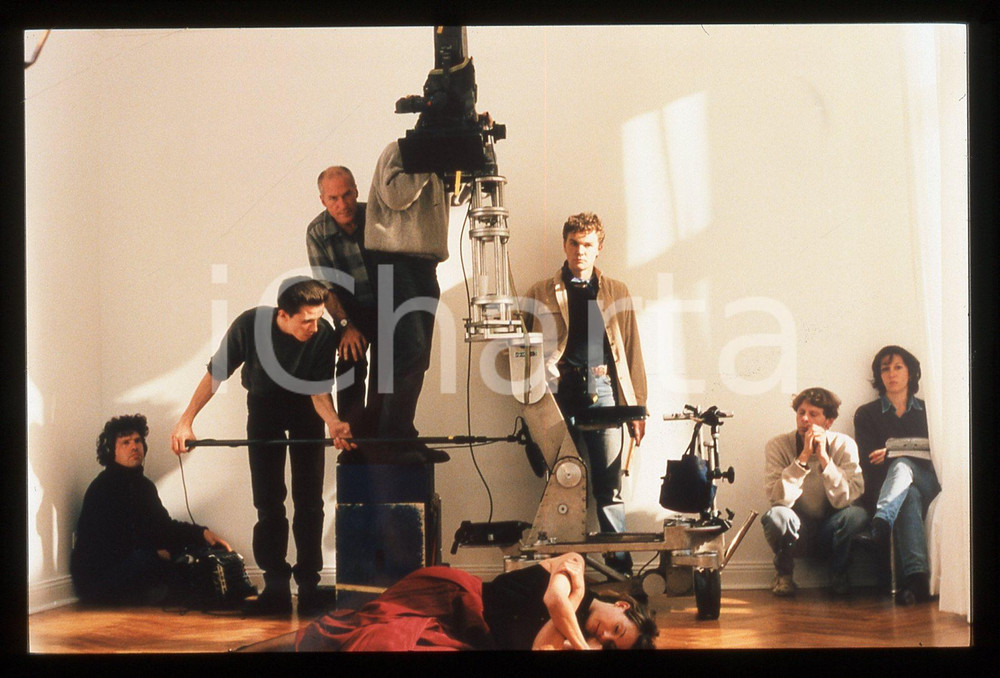 35mm vintage slide* 1997 COMBAT DE FAUVES Regia Benoit LAMY - Riprese sul set