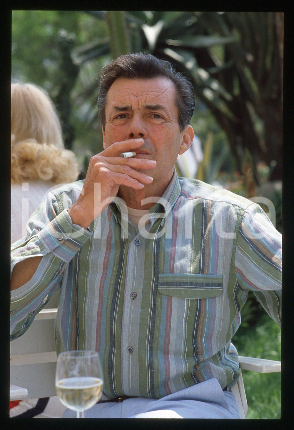 35mm vintage slide* 1984 Festival di CANNES Dirk BOGARDE Ritratto con sigaretta