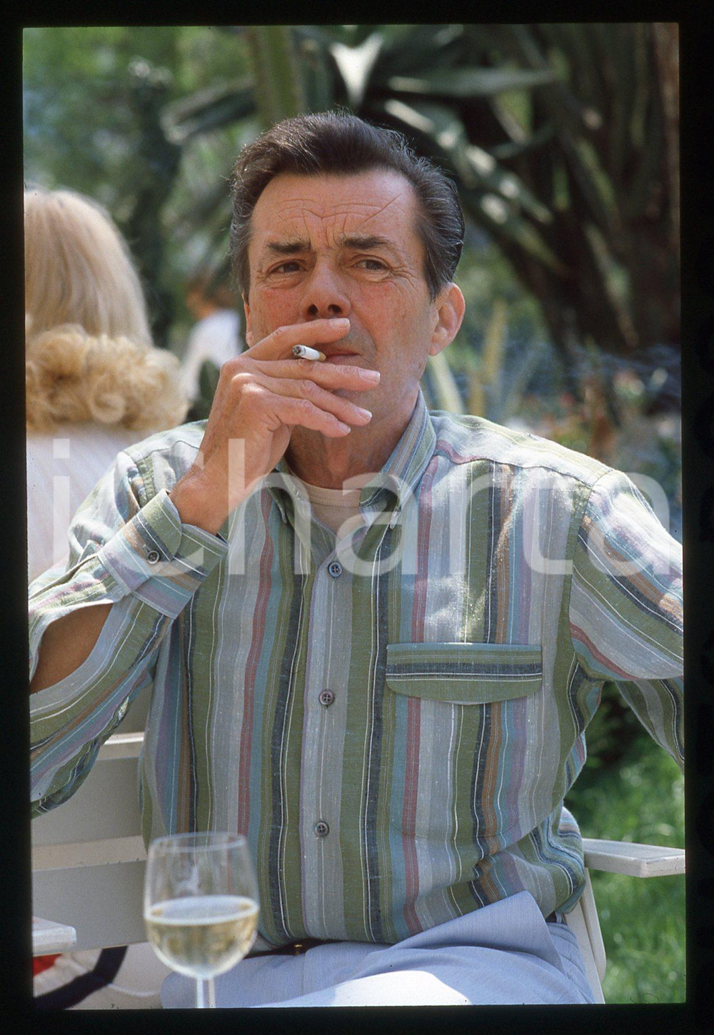 35mm vintage slide* 1984 Festival CANNES Dirk BOGARDE Ritratto con sigaretta (2)