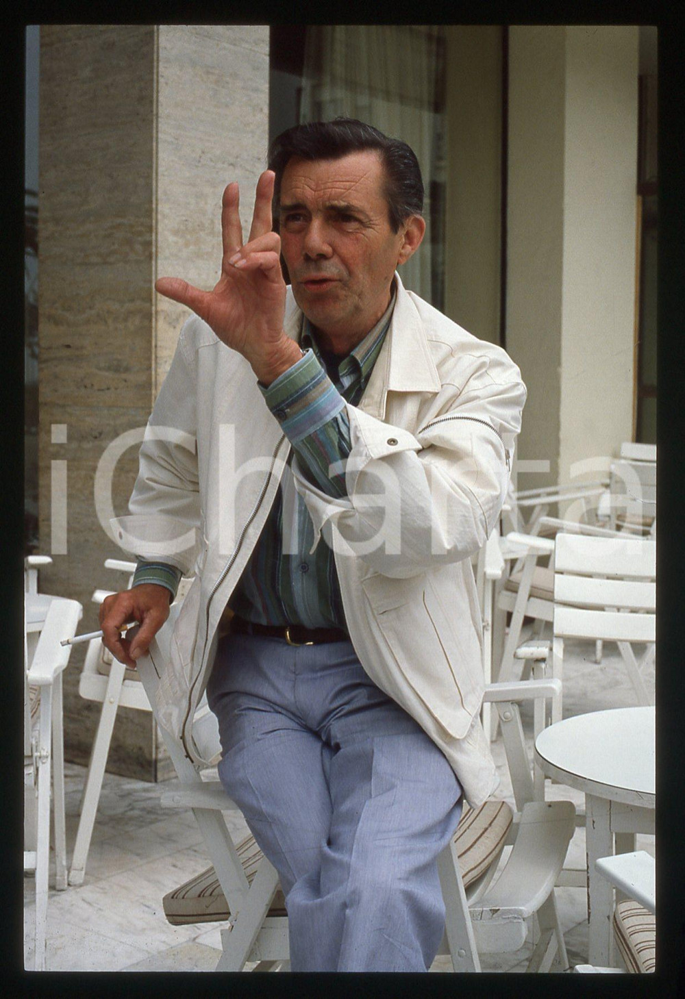 35mm vintage slide* 1984 CANNES Dirk BOGARDE Presidente Giuria del Festival (4)