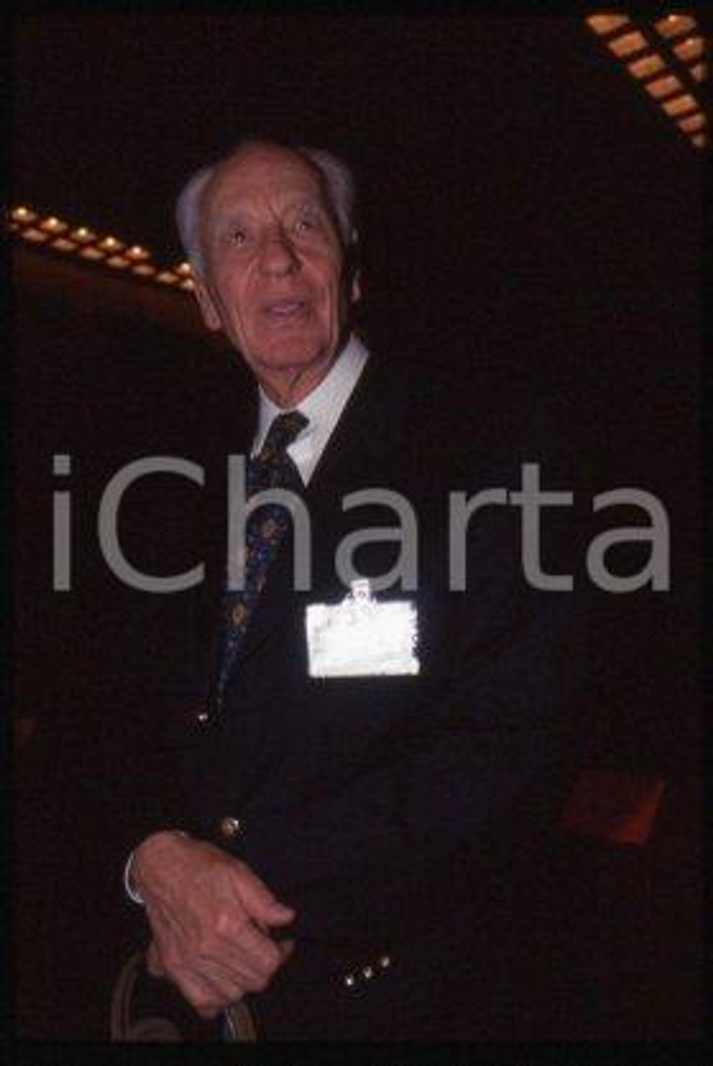 Jean DAUSSET - MILAN French immunologist Portrait 1994 ca * 35mm vintage slide 1