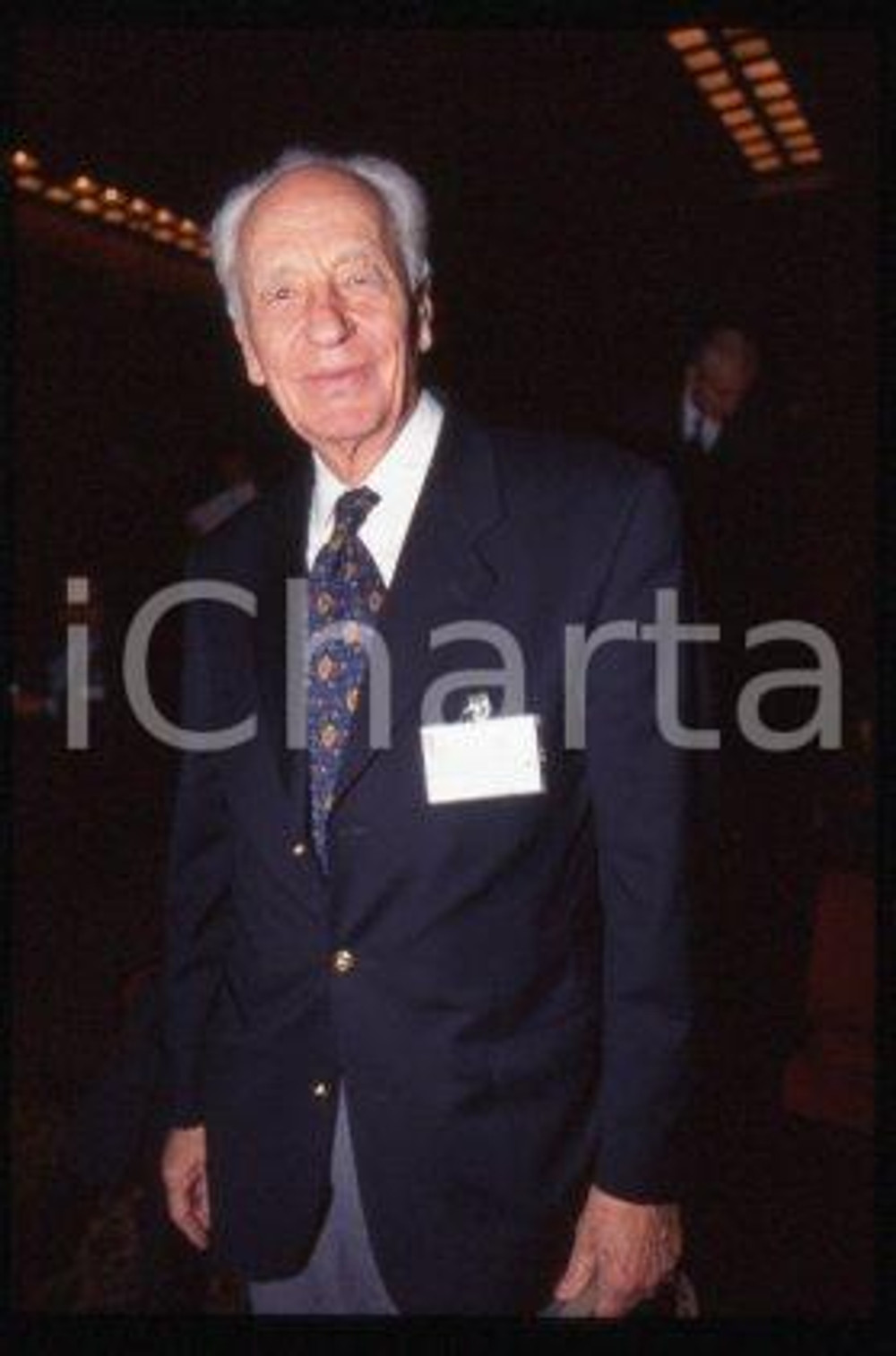 Jean DAUSSET - MILAN French immunologist Portrait 1994 ca * 35mm vintage slide 2