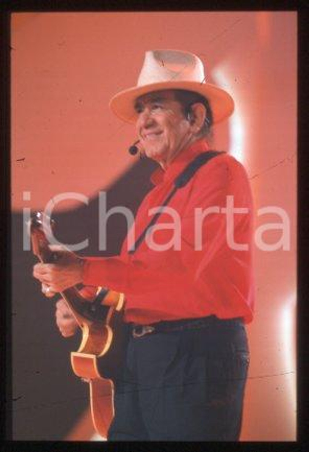 Trini LOPEZ - TV SHOW ITALY American singer 1999 ca * 35 mm vintage slide 3