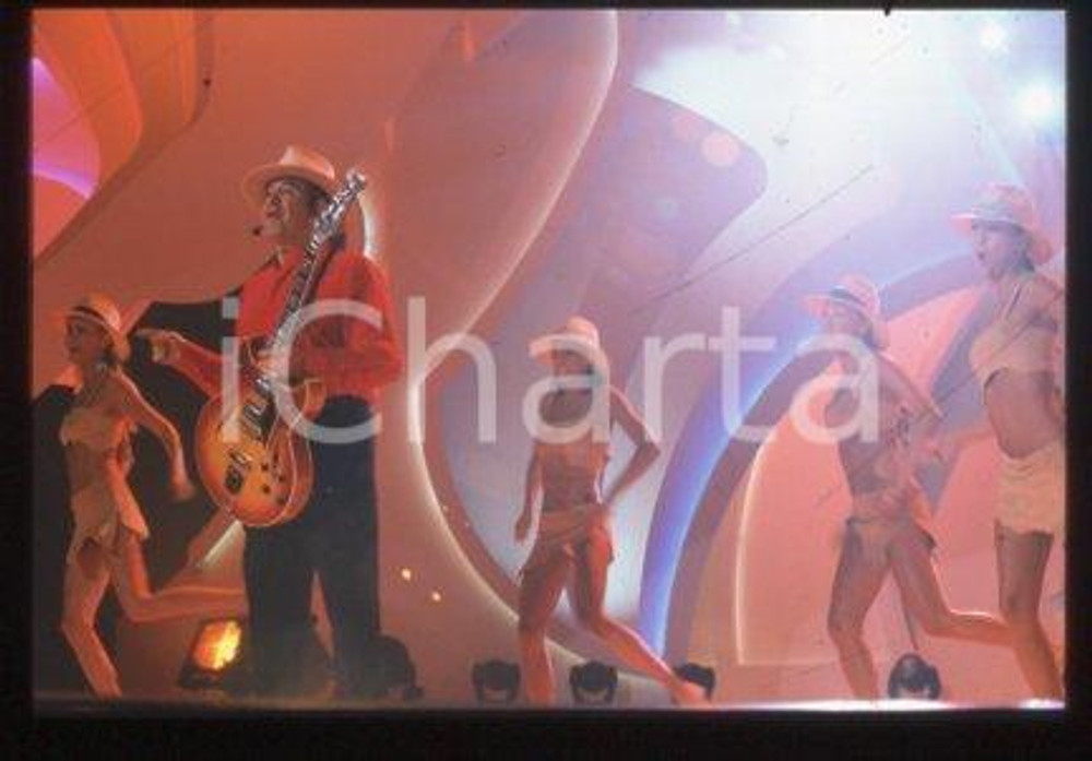 Trini LOPEZ - TV SHOW ITALY American singer 1999 ca * 35 mm vintage slide 10