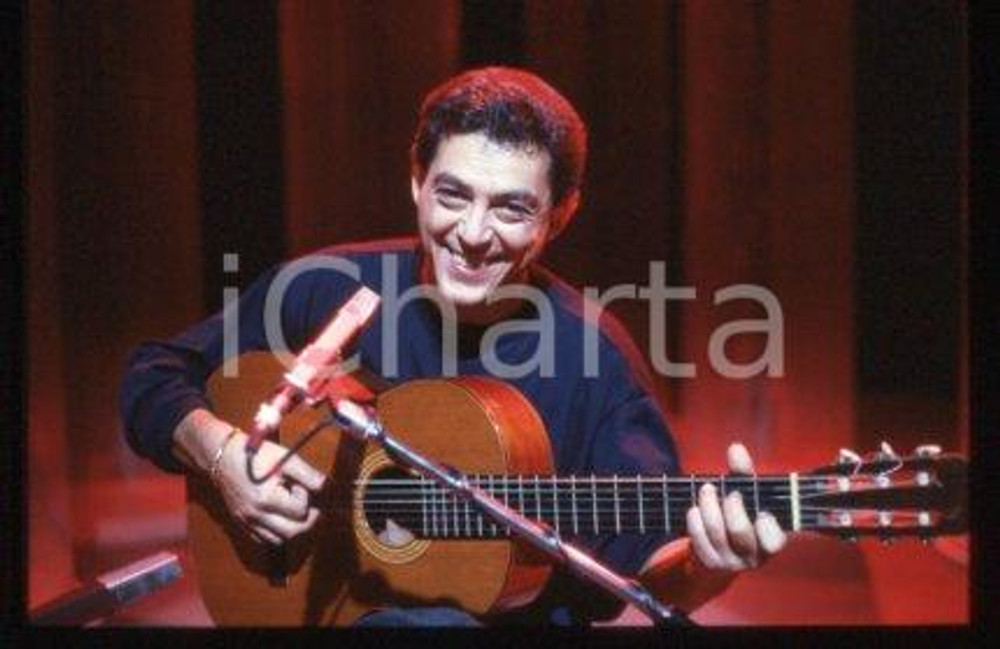 Franco VISENTIN ITALY Portrait of musical artist 1980 ca * 35 mm vintage slide 1