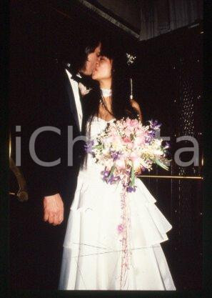 May PANG & producer Tony VISCONTI NEW YORK Wedding 1989 * 35 mm vintage slide 3