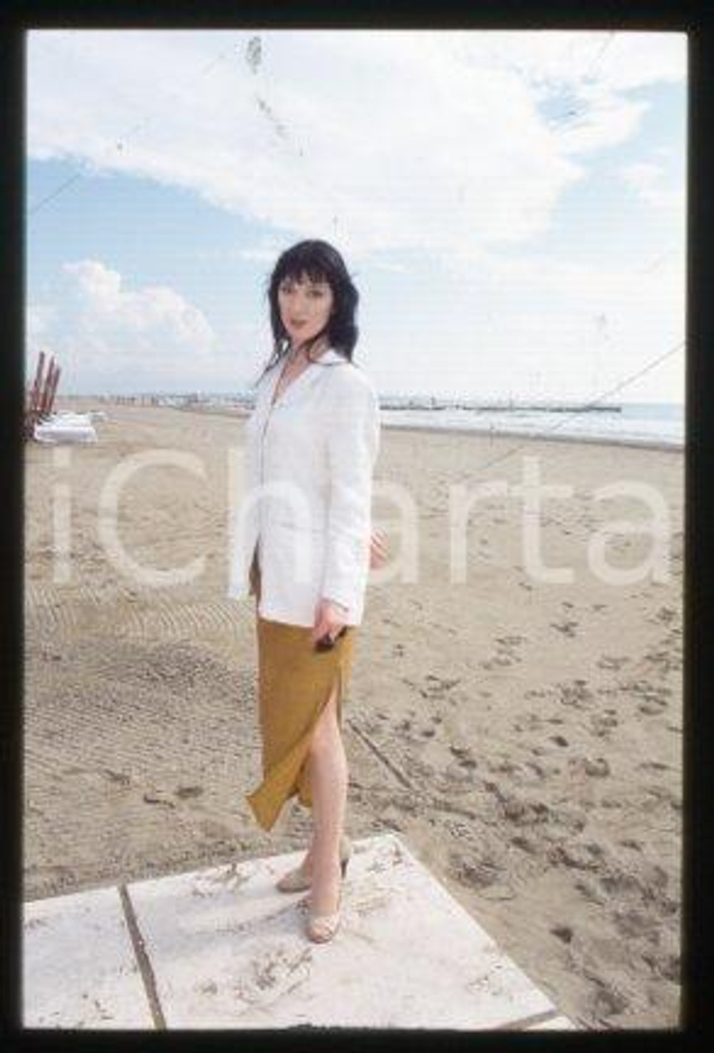 Olimpia CARLISI - VENICE Italian film actress 1990 ca * 35 mm vintage slide 14