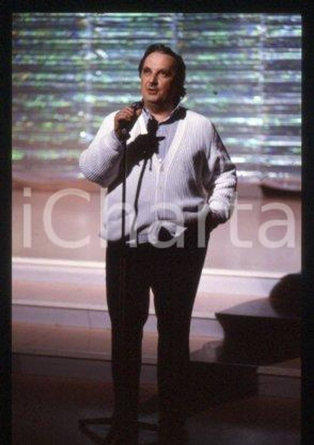 Beppe RECCHIA - ITALY TV director on the stage 1990 ca * 35 mm vintage slide 11