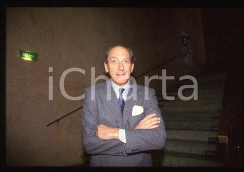 Raniero Vanni D'ARCHIRAFI at a conference ITALY 1985 ca * 35 mm vintage slide 6