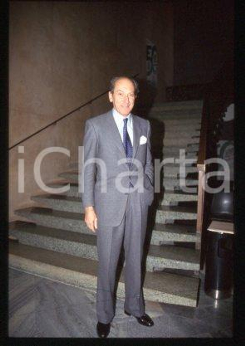 Raniero Vanni D'ARCHIRAFI at a conference ITALY 1985 ca * 35 mm vintage slide 7
