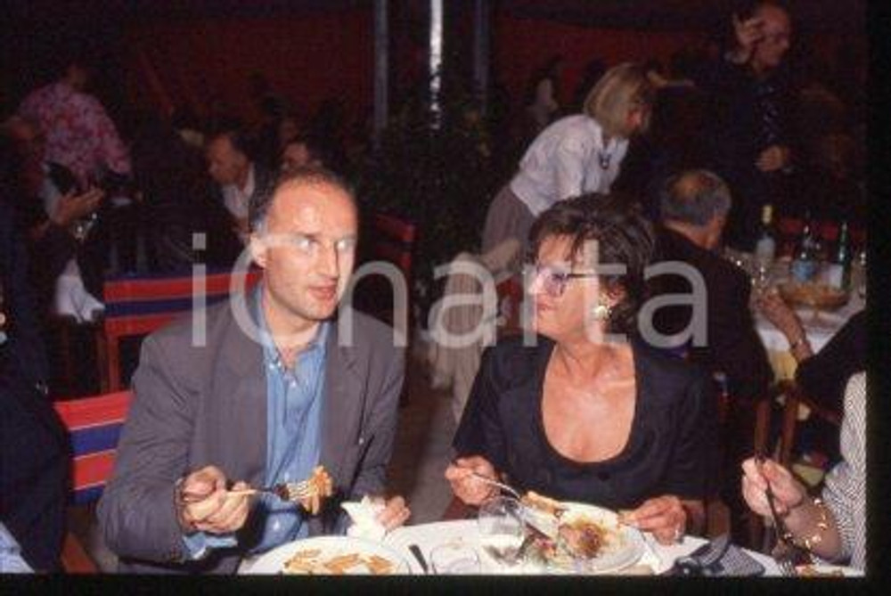 Ilaria OCCHINI Actress with Paolo HENDEL - ITALY 1990 ca * 35mm vintage slide 26