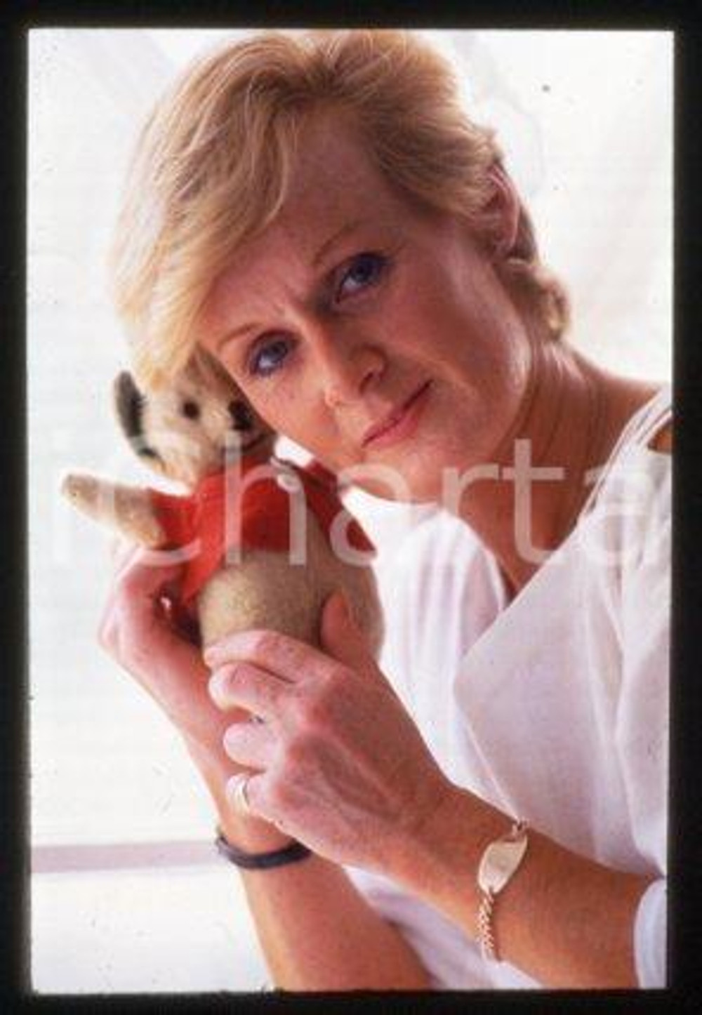 Gina CAMPBELL & mascot WATER SPEED record holder 1985 ca * 35 mm vintage slide 1
