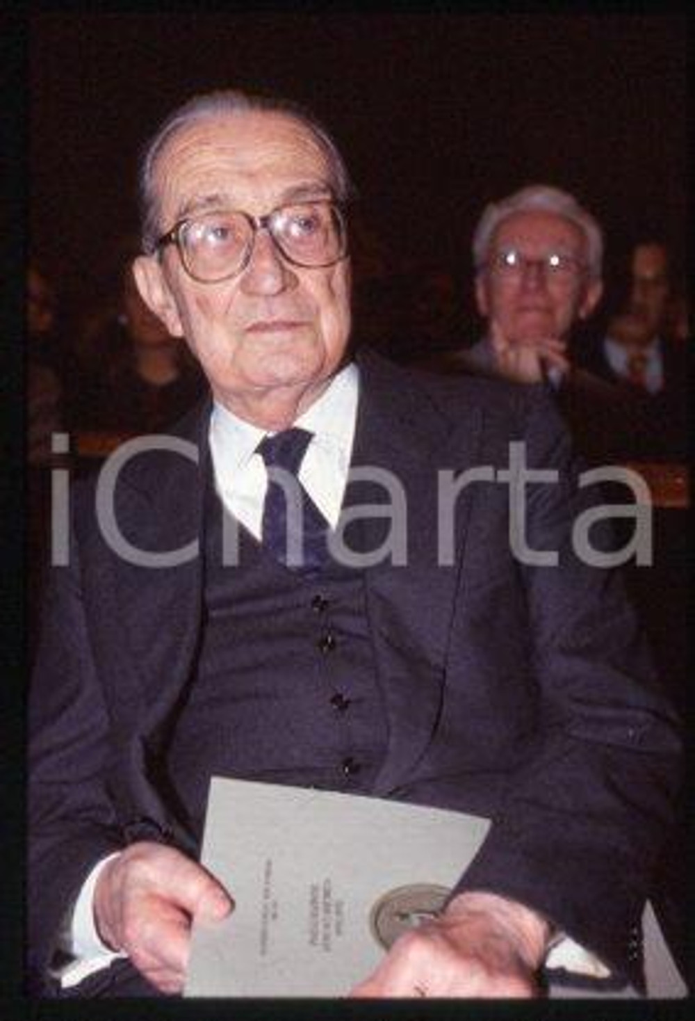 Giulio Carlo ARGAN ITALY Politician & art critic 1986 ca * 35 mm vintage slide 1