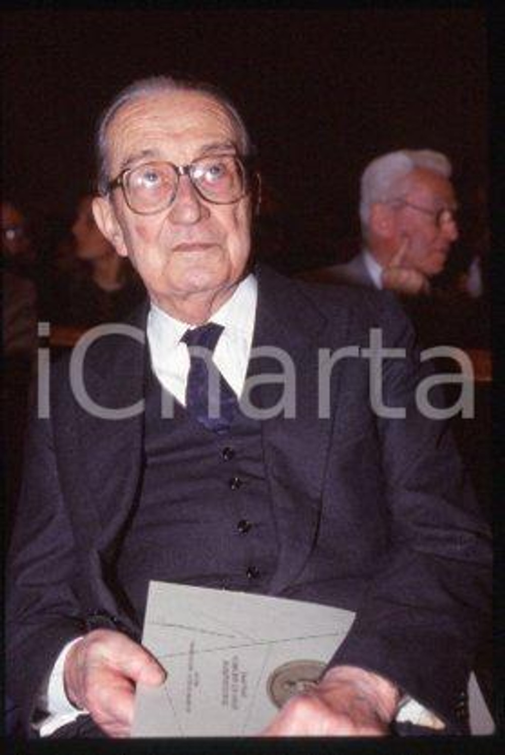 Giulio Carlo ARGAN ITALY Politician & art critic 1986 ca * 35 mm vintage slide 3