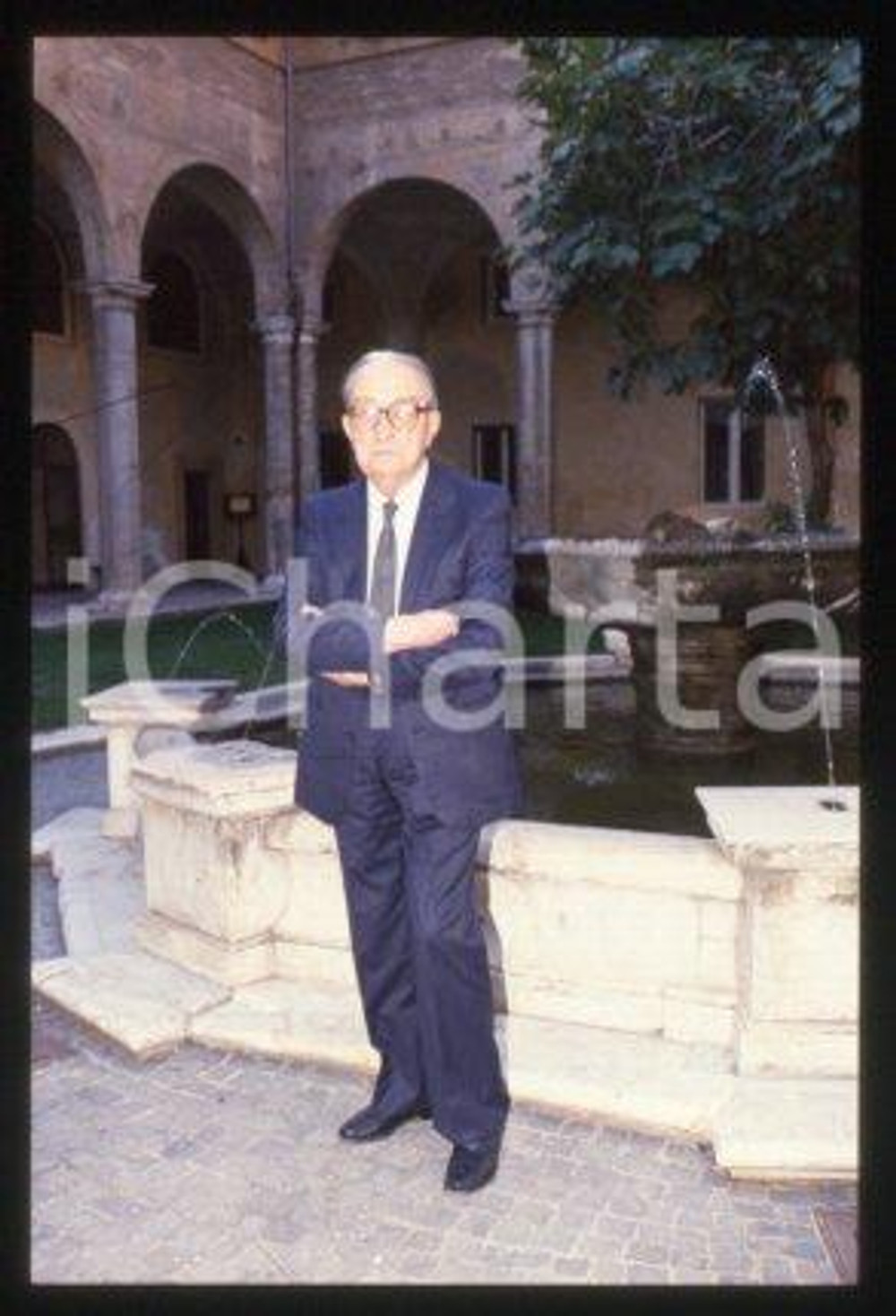 Giulio Carlo ARGAN ITALY Politician & art critic 1986 ca * 35 mm vintage slide 4