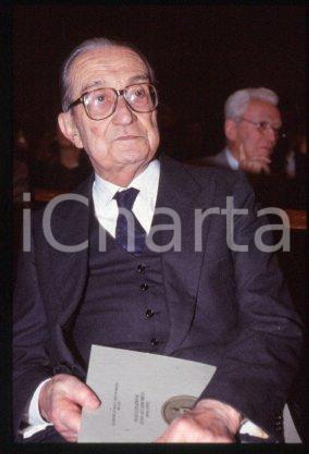 Giulio Carlo ARGAN ITALY Politician & art critic 1986 ca * 35mm vintage slide 10