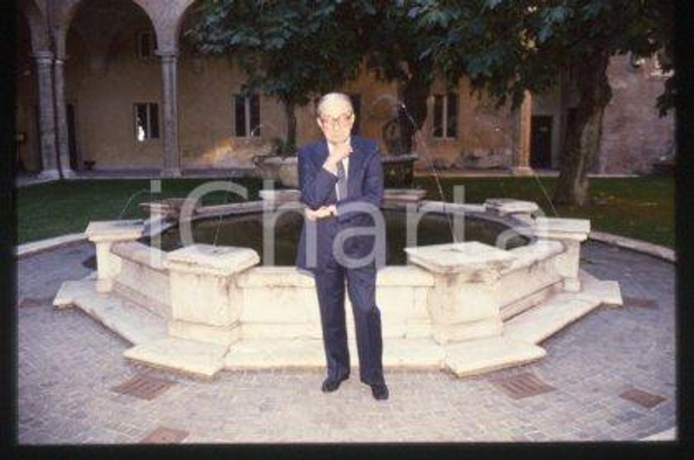 Giulio Carlo ARGAN ITALY Politician & art critic 1986 ca * 35mm vintage slide 12