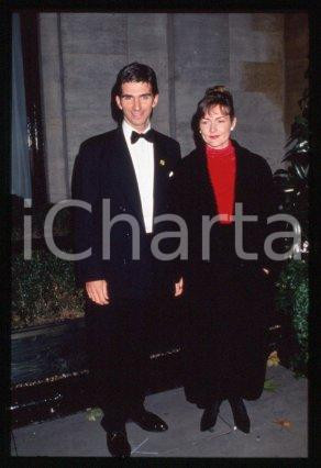 Damon HILL and wife - FORMULA 1 Racing driver 1987 ca * 35 mm vintage slide 45
