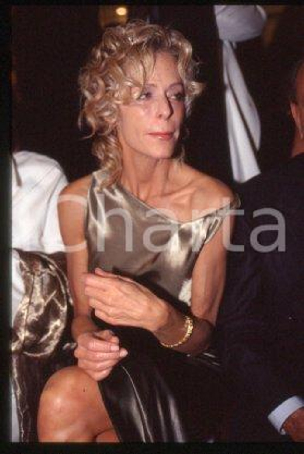 Farrah FAWCETT - MILAN American actress Costume 1999 ca * 35 mm vintage slide 12