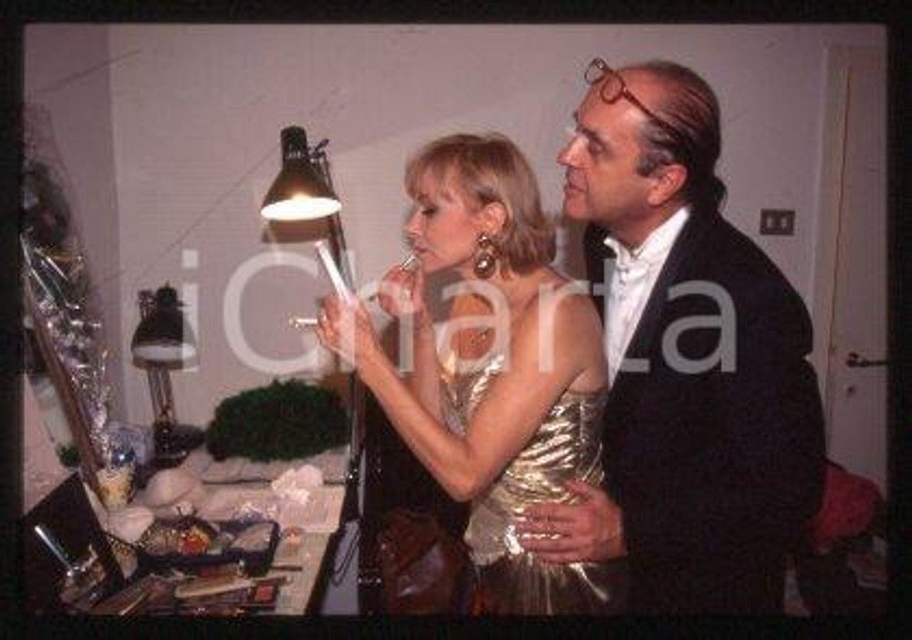 Roberto BRIVIO and wife - MILAN "Piselli freschi" 1995 * 35 mm vintage slide 8