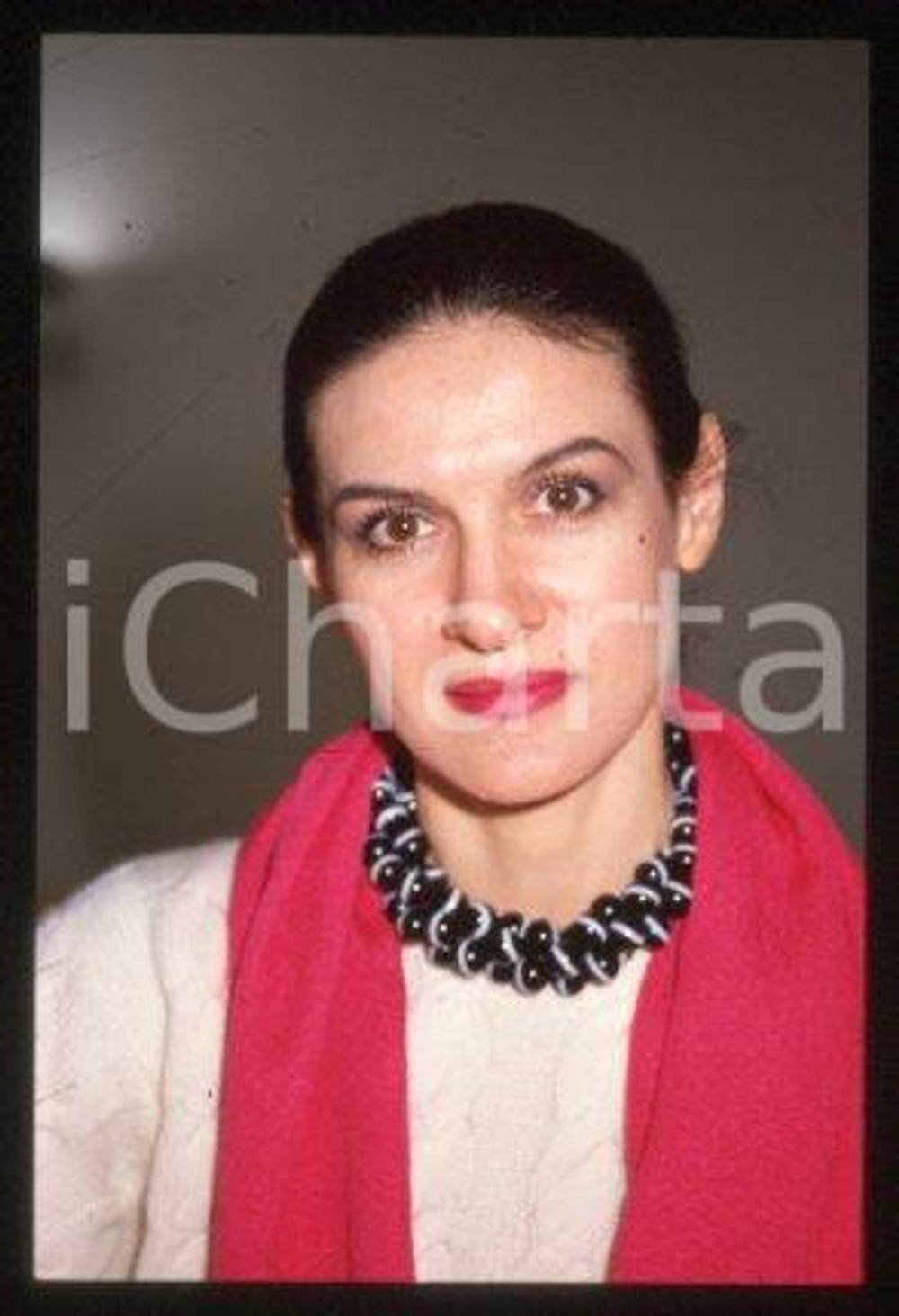 Paloma PICASSO - FASHION Portrait of designer 1990 ca * 35 mm vintage slide 20