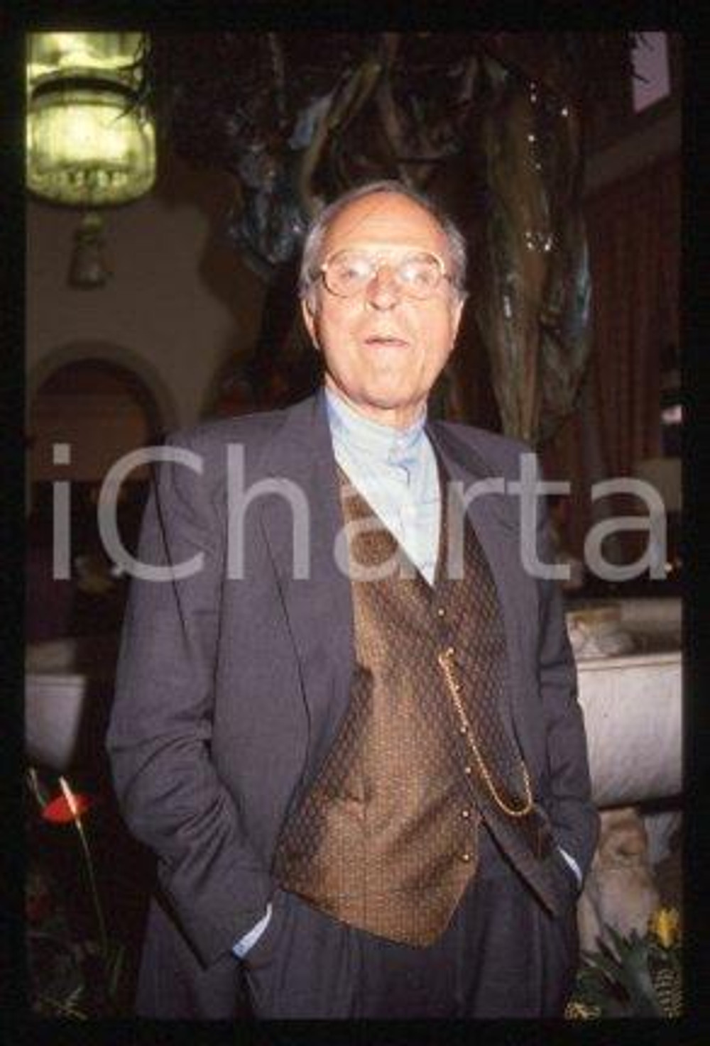 Antonello TROMBADORI - ITALY Portrait of Politician 1992 * 35 mm vintage slide 7