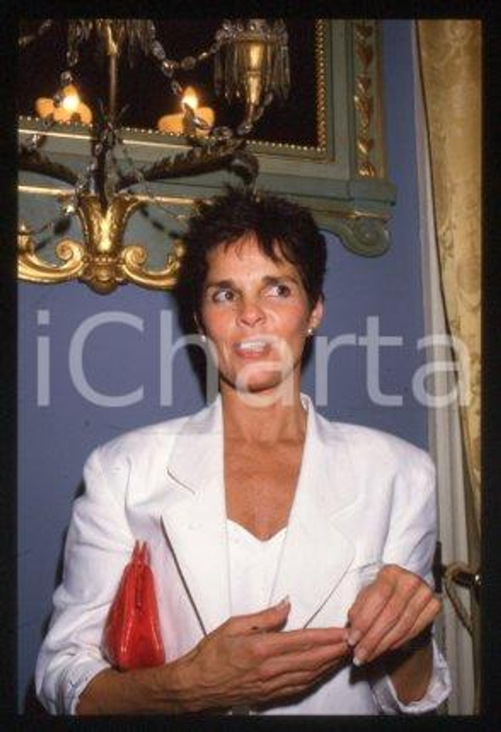 Ali MacGRAW - CERNOBBIO L'attrice a Villa d'Este 1988 * 35 mm vintage slide 4