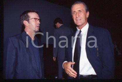 Pat RILEY - MILAN NBA coach and Eric CLAPTON 1998 ca * 35 mm vintage slide 5