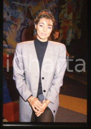 SANDRA Ann LAUER - MUSIC Franco-German pop singer 1988 ca * 35mm vintage slide 1