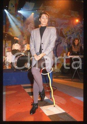 SANDRA Ann LAUER - MUSIC Franco-German pop singer 1988 ca * 35mm vintage slide 2