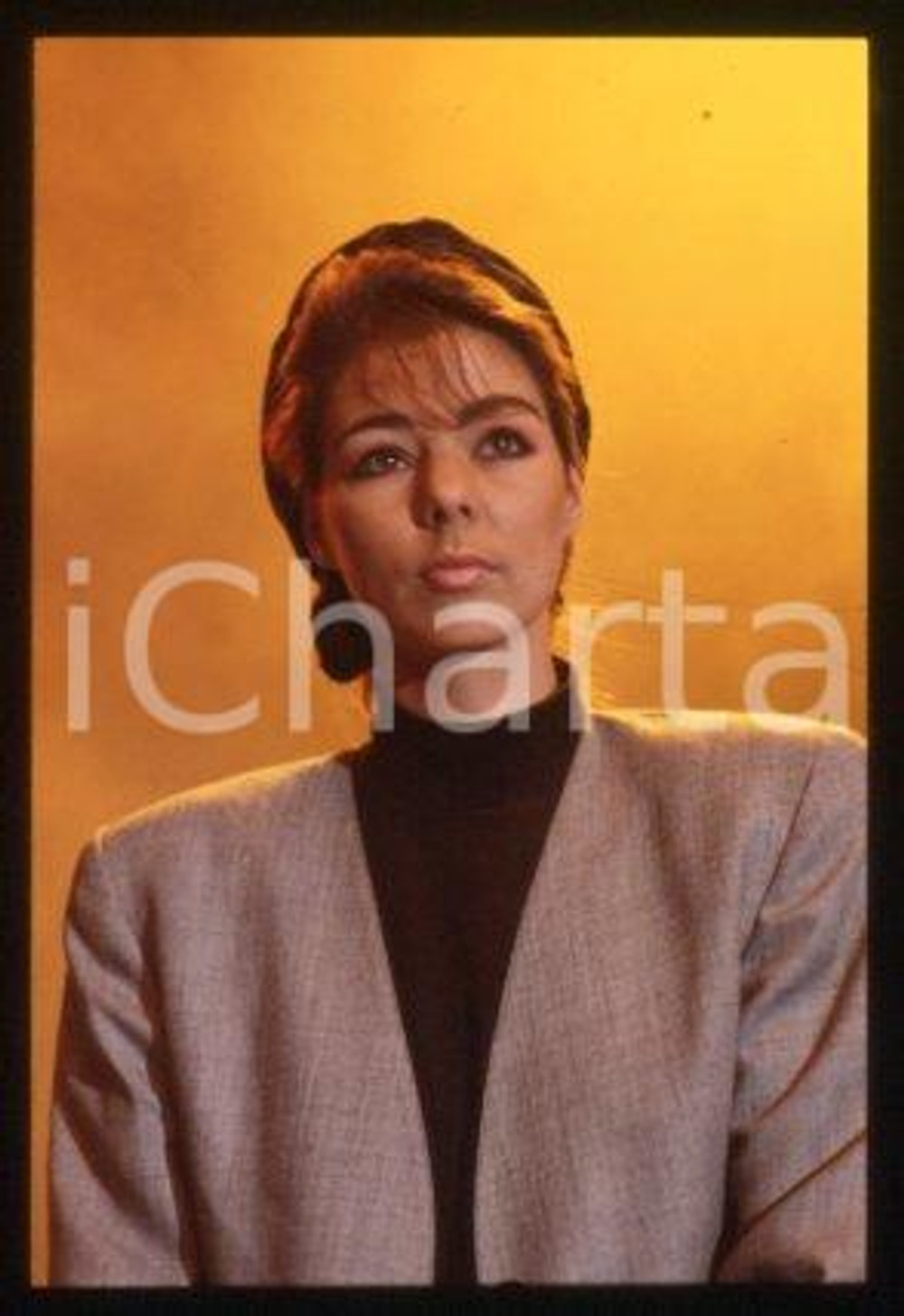 SANDRA Ann LAUER - MUSIC Pop singer Portrait 1988 ca * 35 mm vintage slide 9