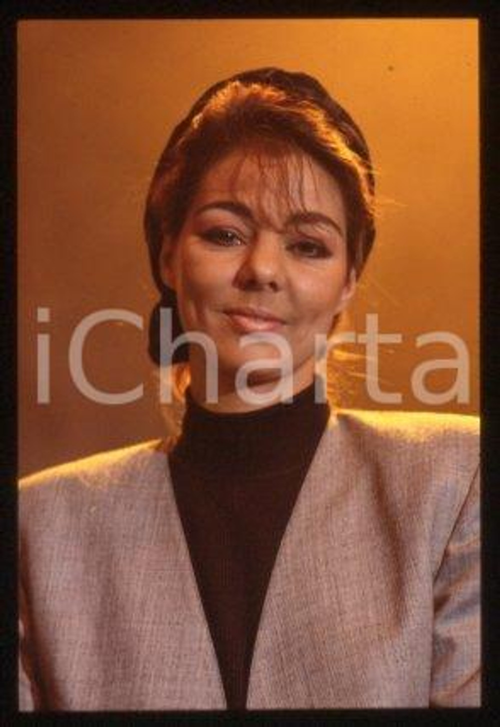 SANDRA Ann LAUER - MUSIC Pop singer Portrait 1988 ca * 35 mm vintage slide 17